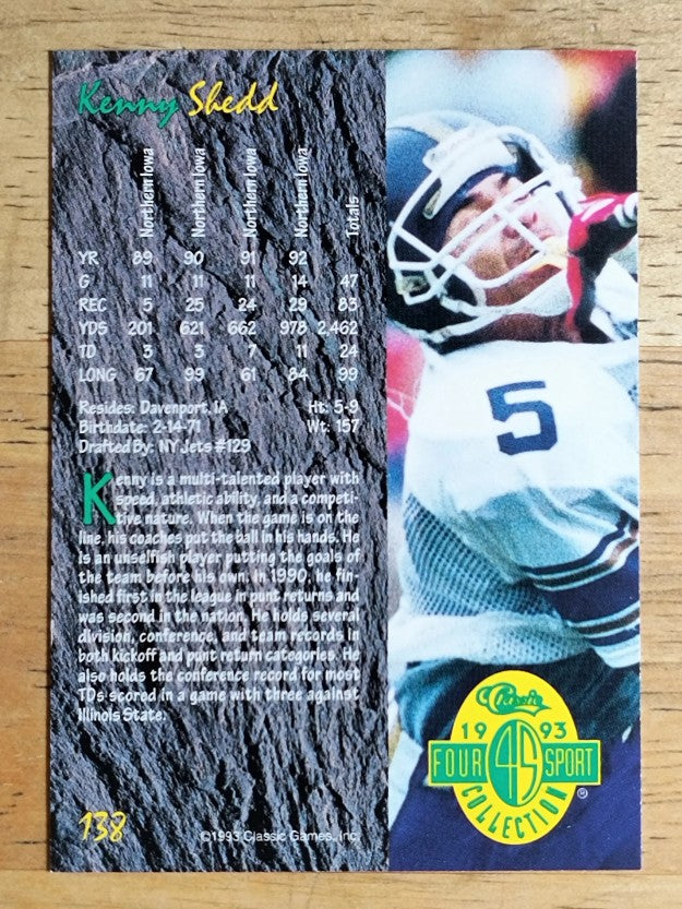 1993 Classic Four Sport #138 Kenny Shedd