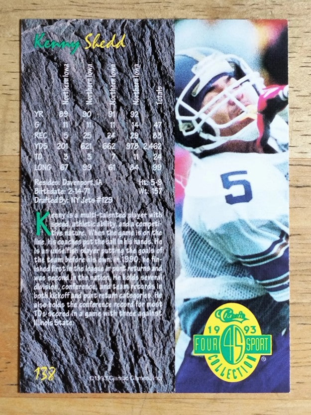 1993 Classic Four Sport #138 Kenny Shedd