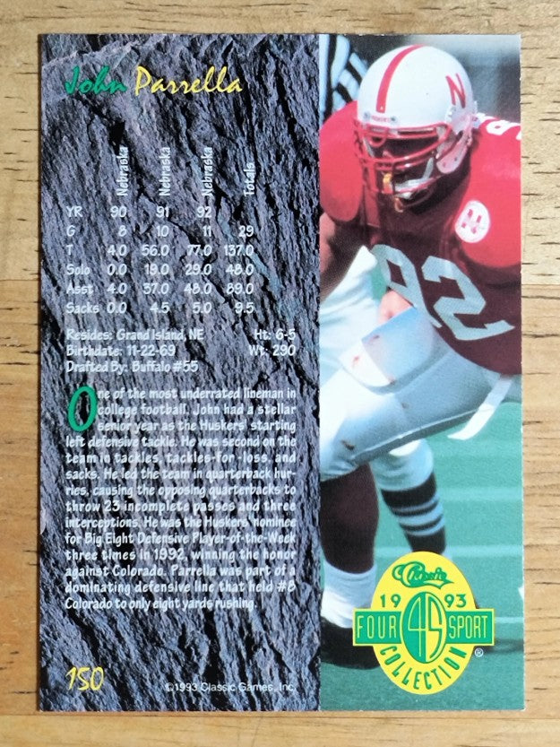 1993 Classic Four Sport #150 John Parrella