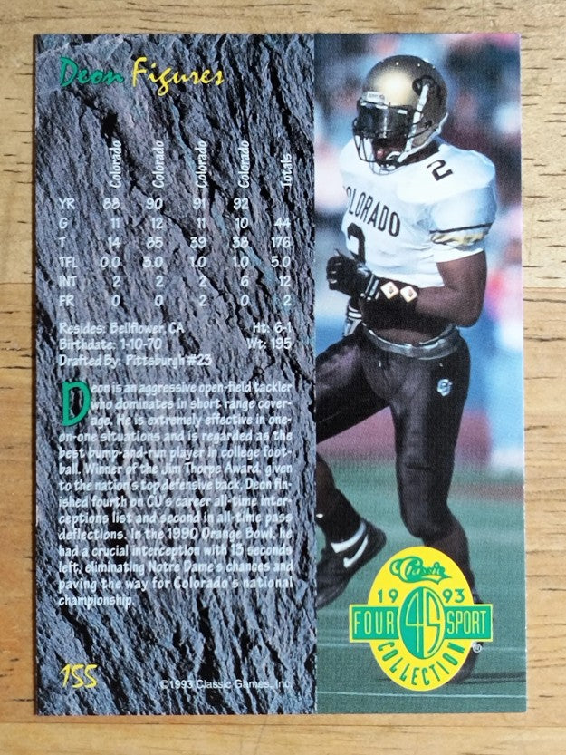 1993 Classic Four Sport #155 Deon Figures