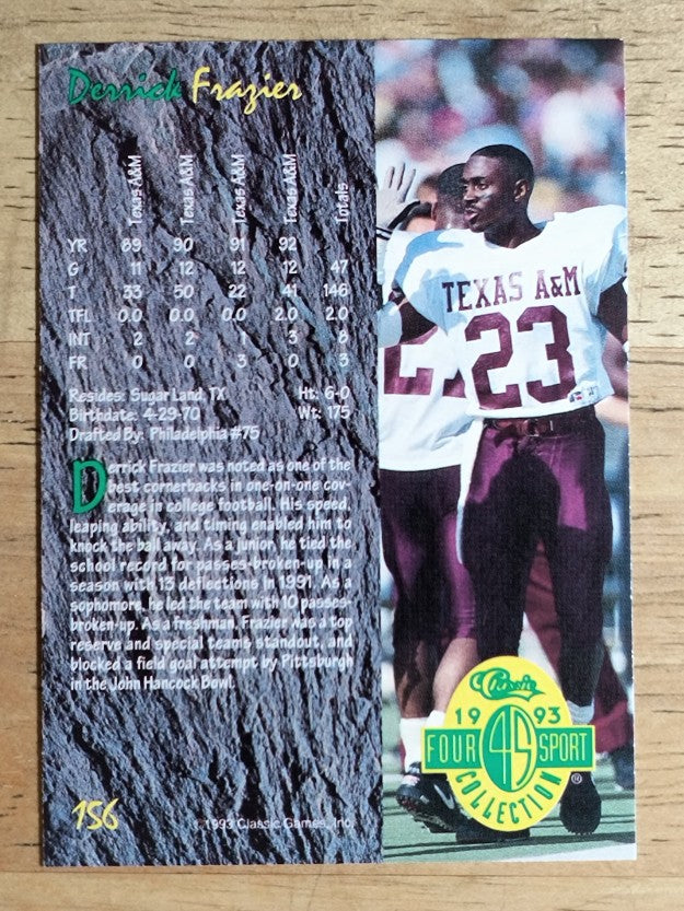 1993 Classic Four Sport #156 Derrick Frazier