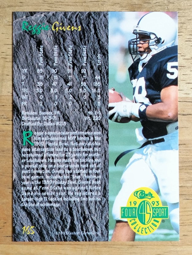 1993 Classic Four Sport #165 Reggie Givens