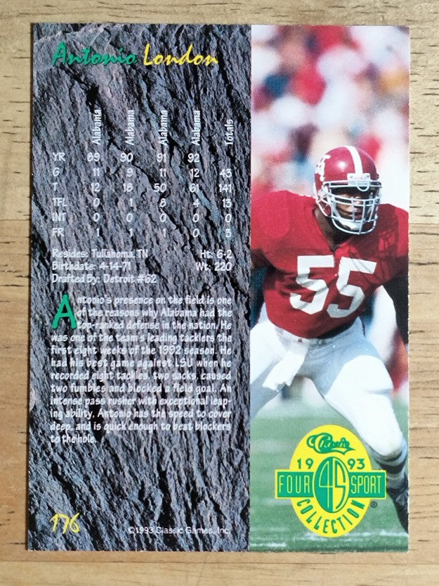 1993 Classic Four Sport #176 Antonio London