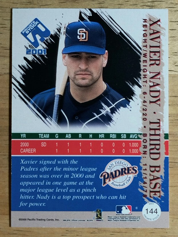 2001 Private Stock #144 Xavier Nady SP (EX)