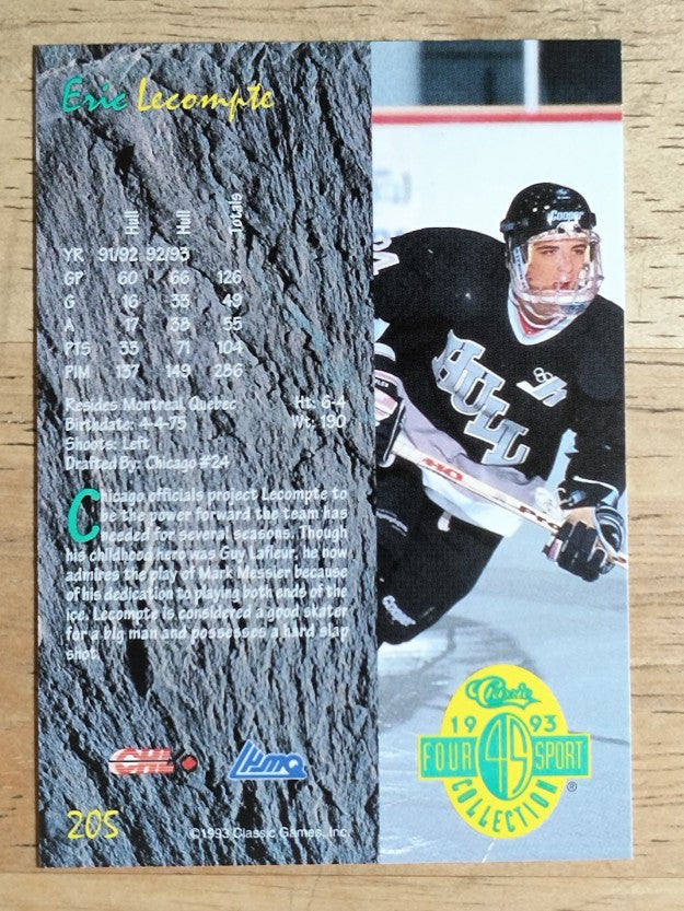 1993 Classic Four Sport #205 Eric Lecompte