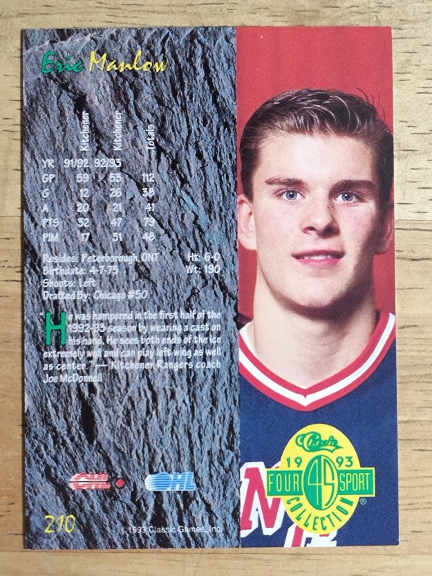 1993 Classic Four Sport #210 Eric Manlow