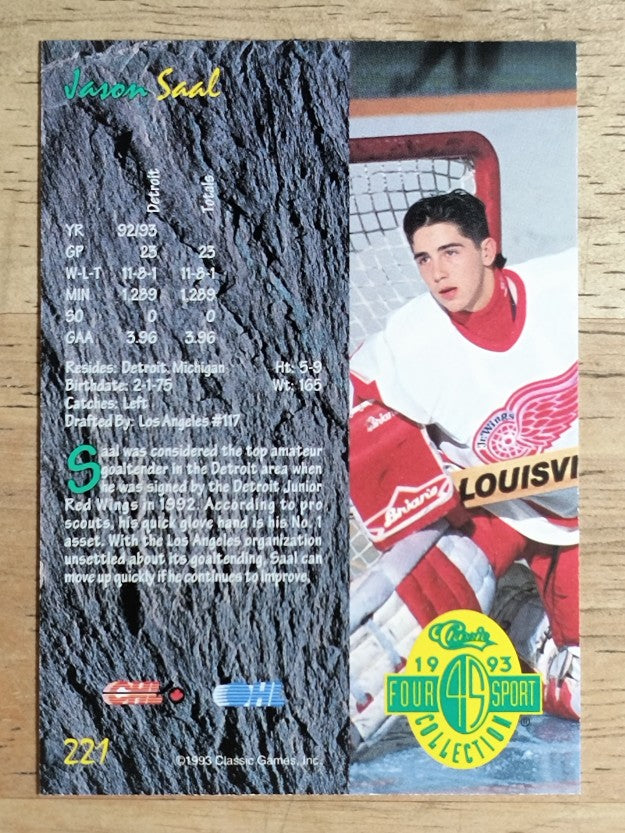1993 Classic Four Sport #221 Jason Saal