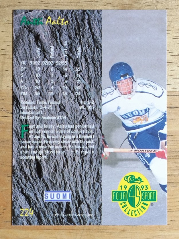 1993 Classic Four Sport #224 Antti Aalto