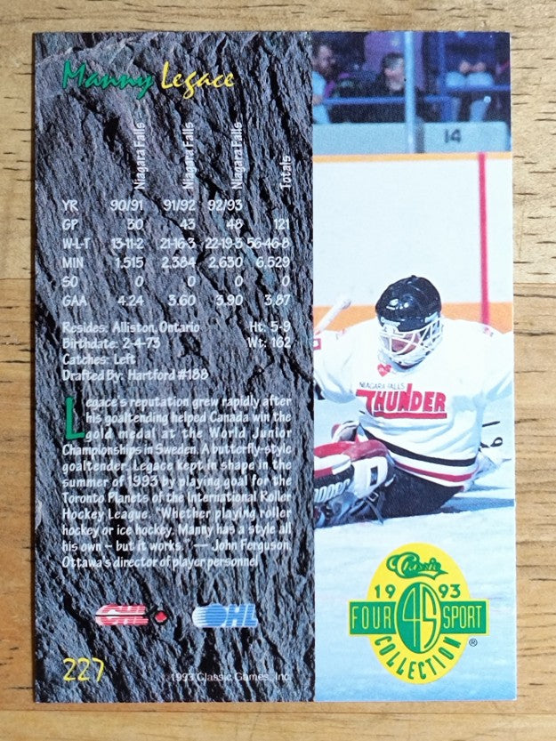1993 Classic Four Sport #227 Manny Legace