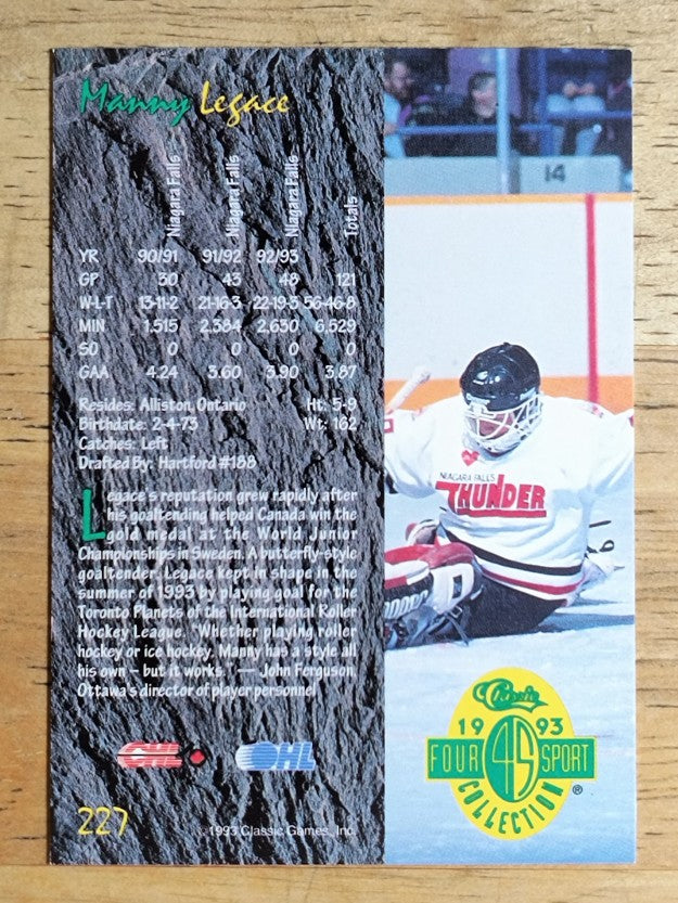 1993 Classic Four Sport #227 Manny Legace