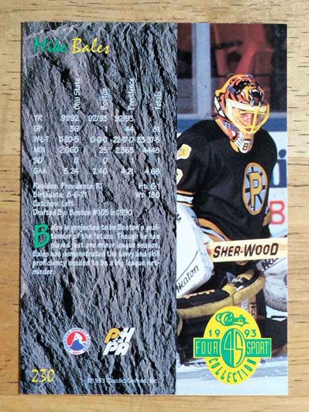 1993 Classic Four Sport #230 Mike Bales