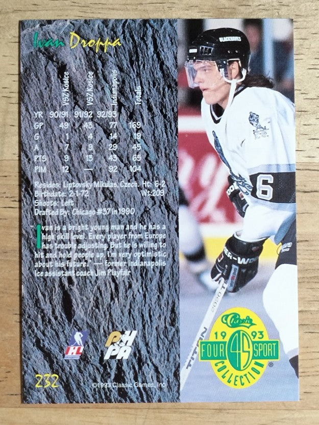 1993 Classic Four Sport #232 Ivan Droppa