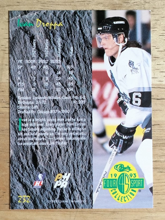 1993 Classic Four Sport #232 Ivan Droppa