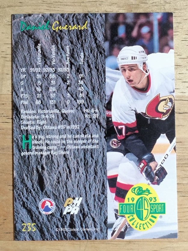 1993 Classic Four Sport #235 Daniel Guerard