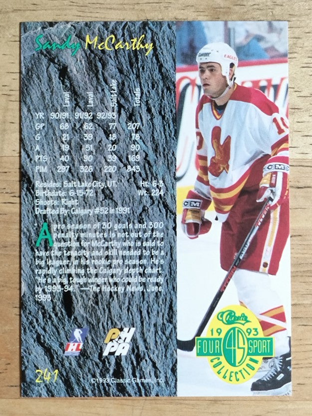 1993 Classic Four Sport #241 Sandy McCarthy