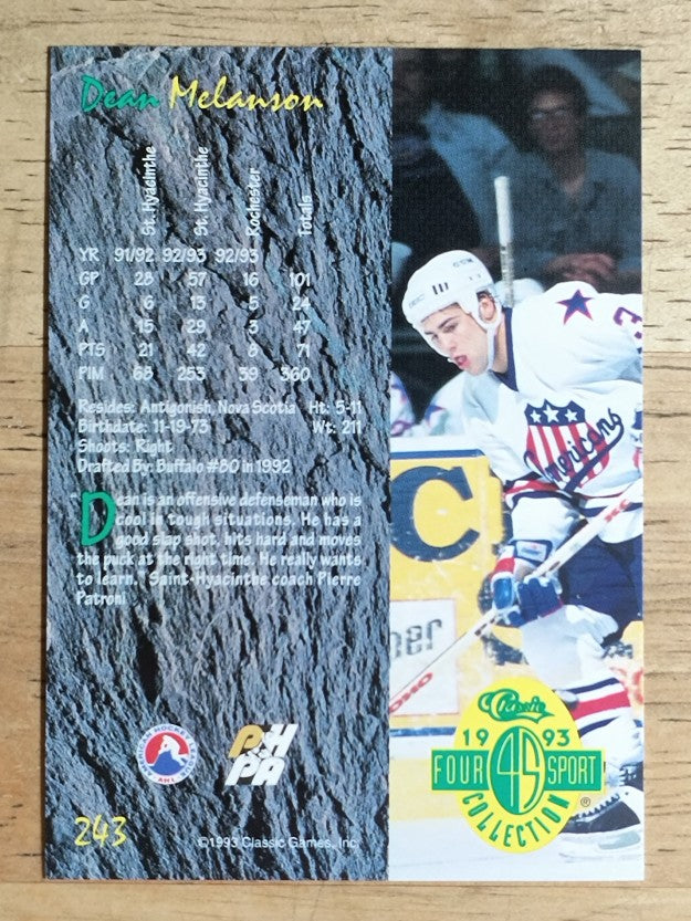 1993 Classic Four Sport #243 Dean Melanson