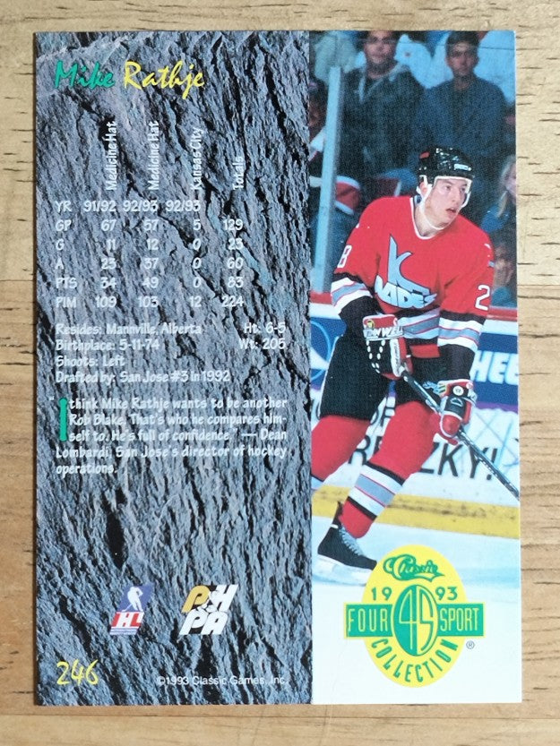 1993 Classic Four Sport #246 Mike Rathje