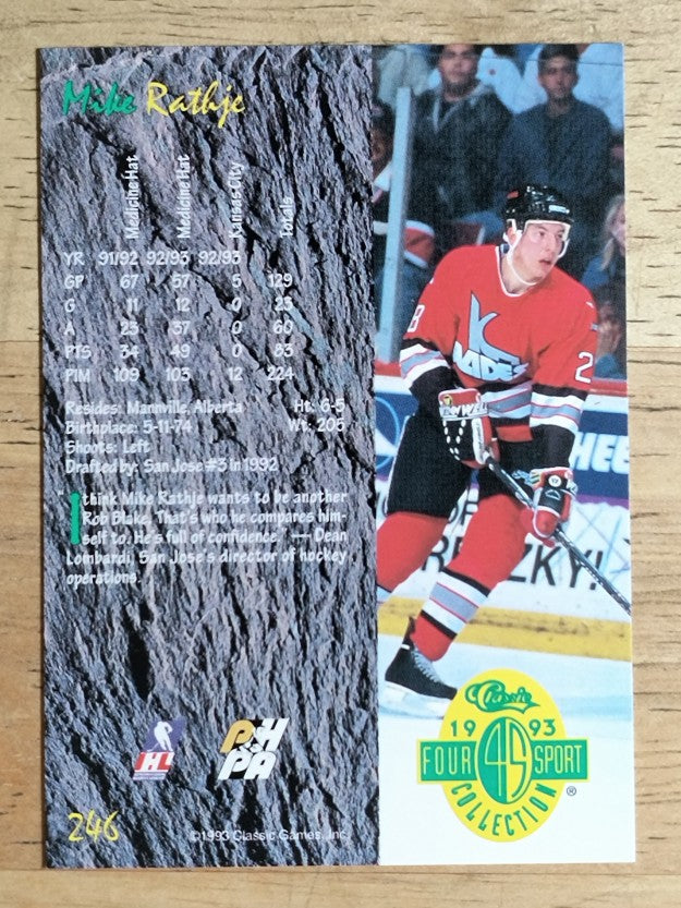 1993 Classic Four Sport #246 Mike Rathje