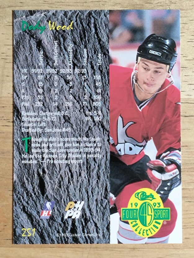 1993 Classic Four Sport #251 Dody Wood