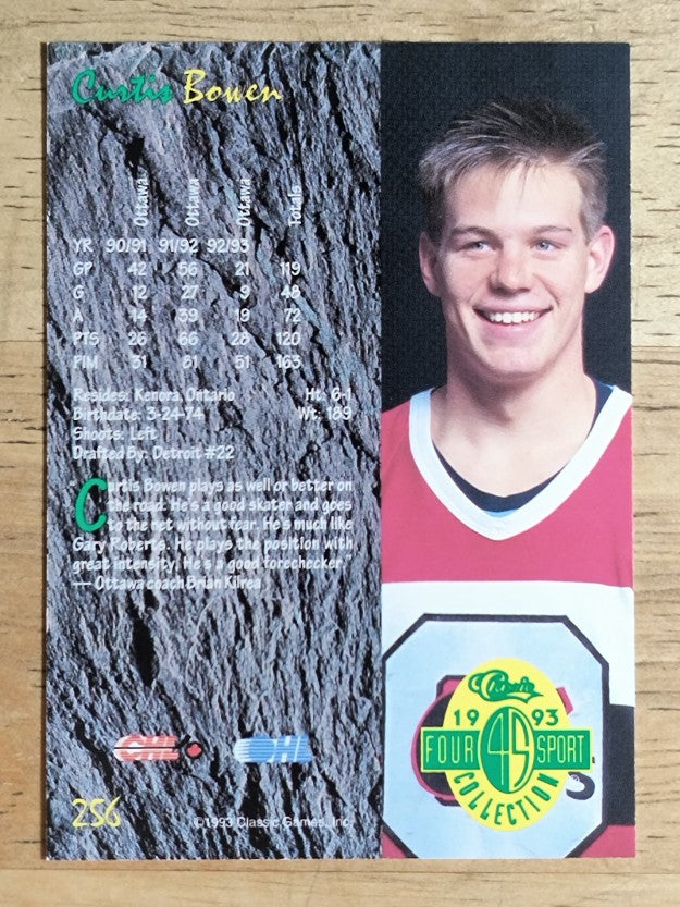 1993 Classic Four Sport #256 Curtis Bowen