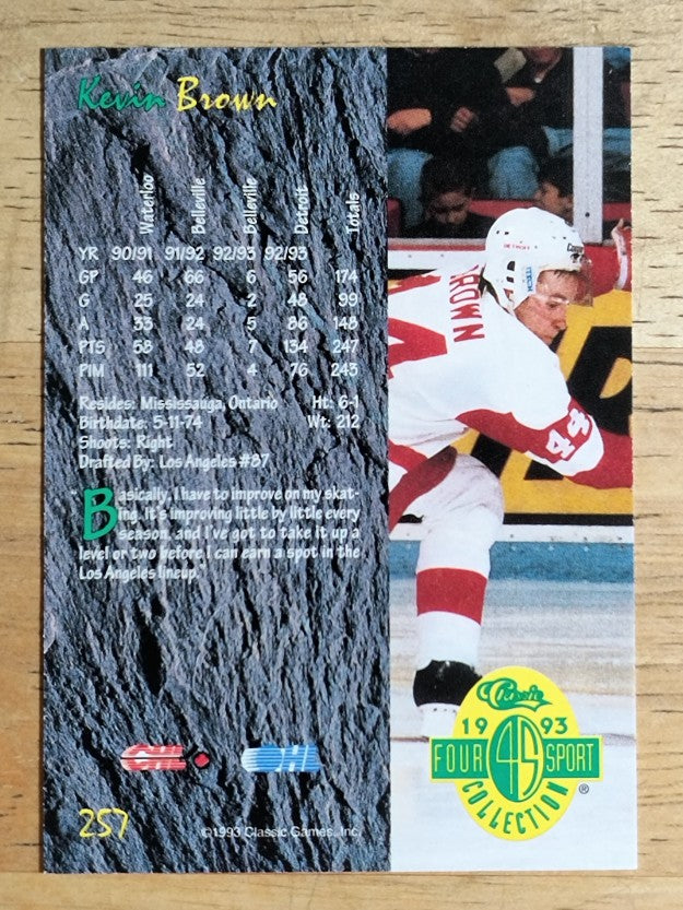 1993 Classic Four Sport #257 Kevin Brown