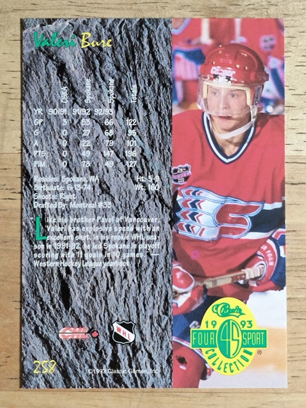 1993 Classic Four Sport #258 Valeri Bure