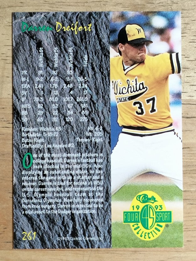 1993 Classic Four Sport #261 Darren Dreifort