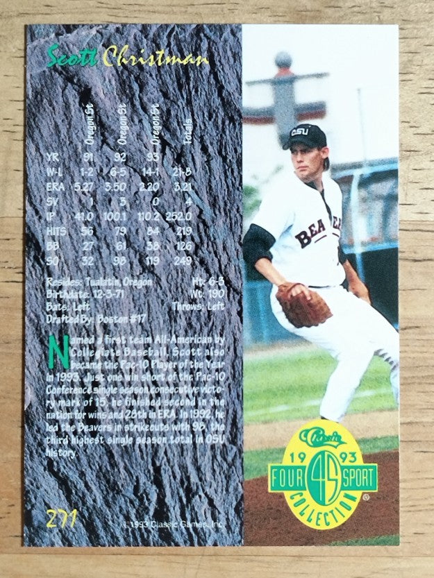 1993 Classic Four Sport #271 Scott Christman