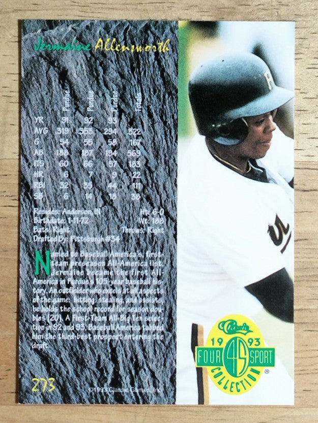 1993 Classic Four Sport #273 Jermaine Allensworth
