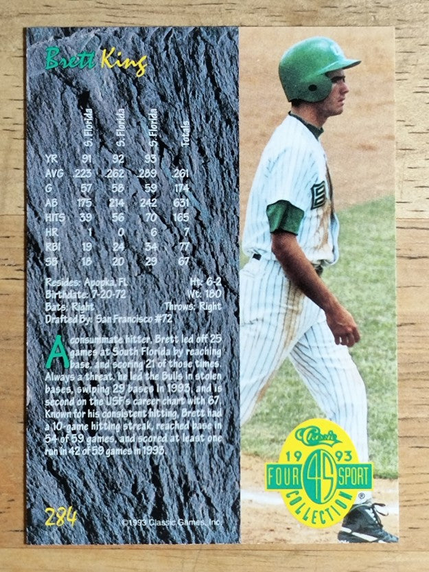 1993 Classic Four Sport #284 Brett King