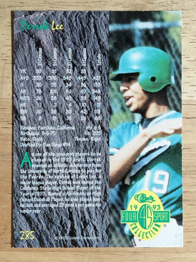1993 Classic Four Sport #285 Derrek Lee