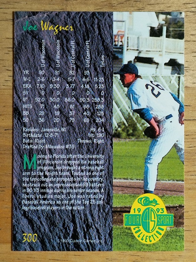 1993 Classic Four Sport #300 Joe Wagner