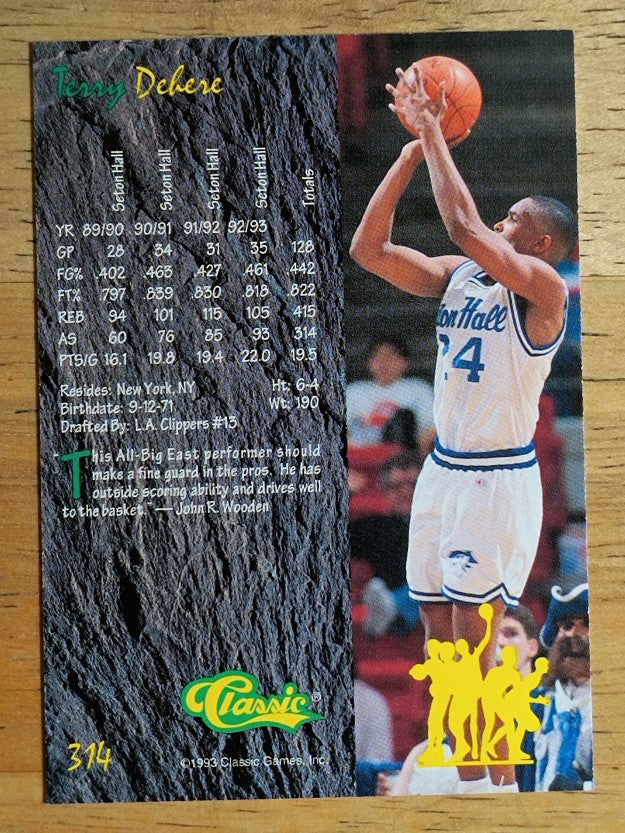 1993 Classic Four Sport #314 Terry Dehere JWA