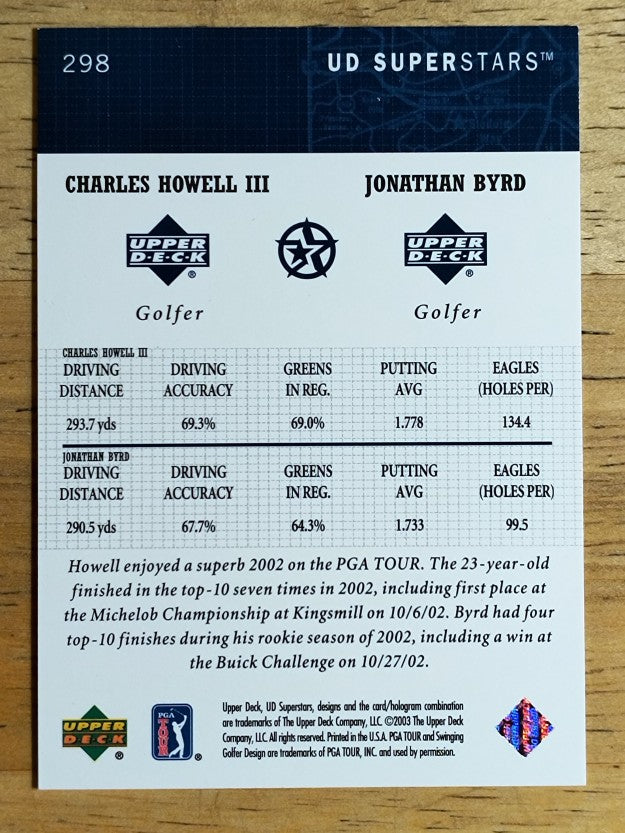 2002-03 UD SuperStars #298 Charles Howell III/Jonathan Byrd