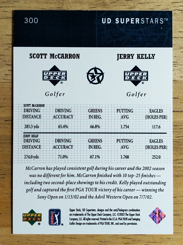2002-03 UD SuperStars #300 Scott McCarron/Jerry Kelly
