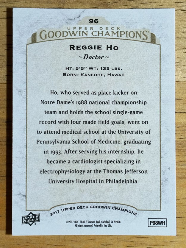 2017 Upper Deck Goodwin Champions #96 Reggie Ho