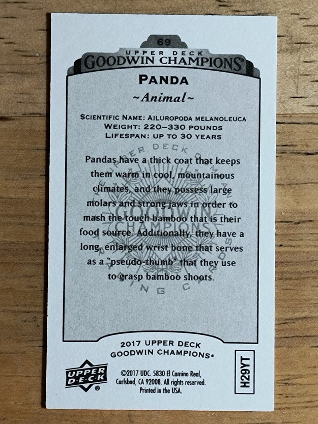 2017 Upper Deck Goodwin Champions Mini #69 Panda