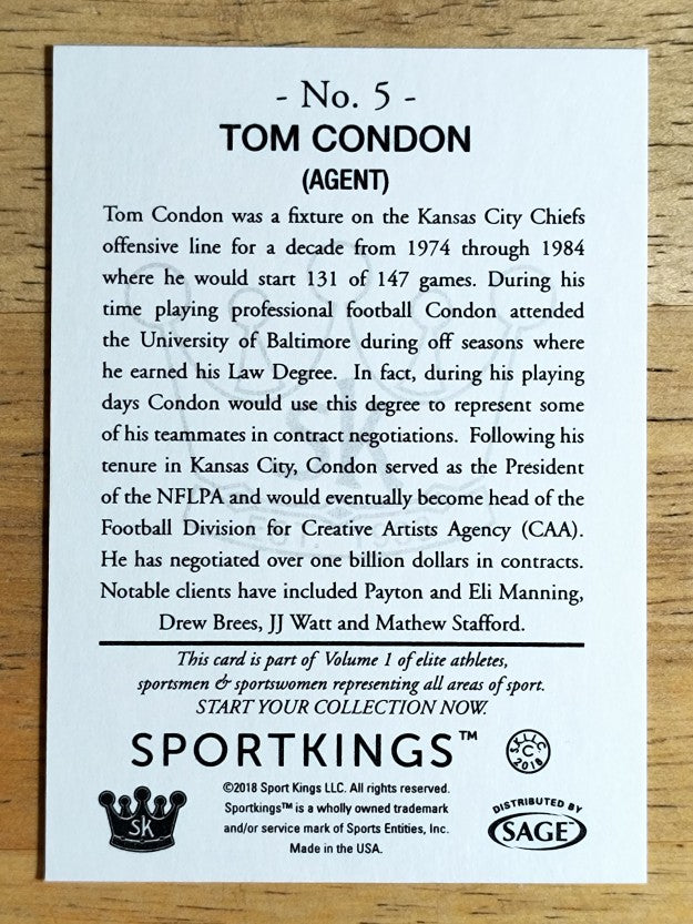 2018 Sportkings #5 Tom Condon