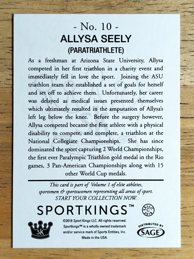 2018 Sportkings #10 Allysa Seely