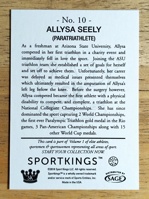 2018 Sportkings #10 Allysa Seely