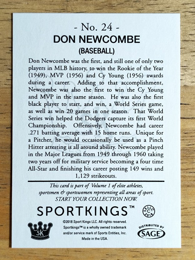 2018 Sportkings #24 Don Newcombe
