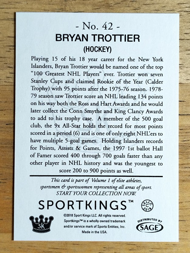 2018 Sportkings #42 Bryan Trottier