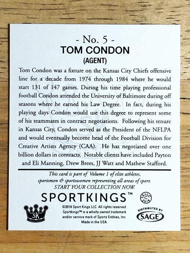 2018 Sportkings Mini #5 Tom Condon