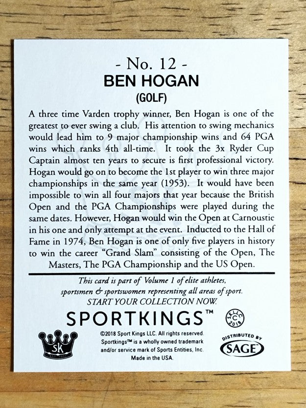 2018 Sportkings Mini #12 Ben Hogan
