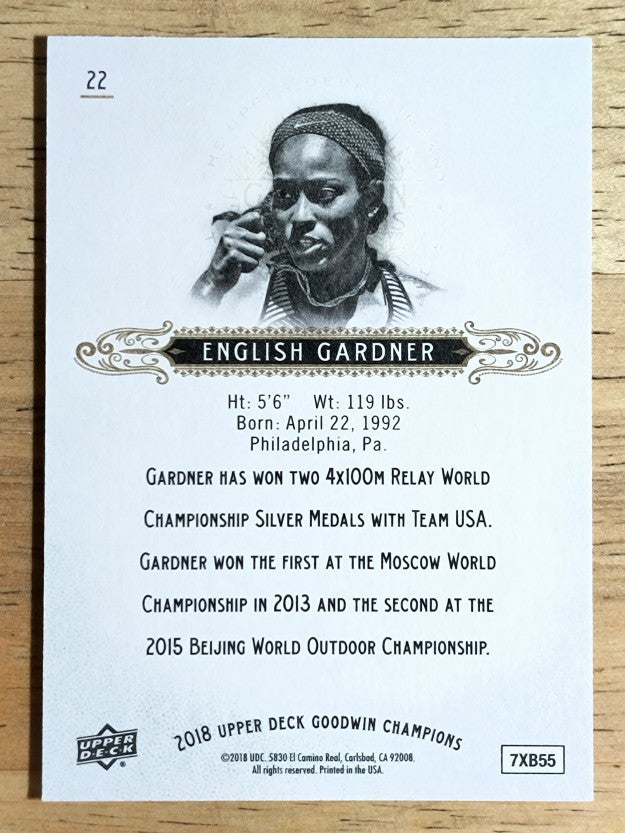 2018 Upper Deck Goodwin Champions #22 English Gardner
