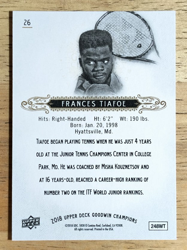 2018 Upper Deck Goodwin Champions #26 Frances Tiafoe