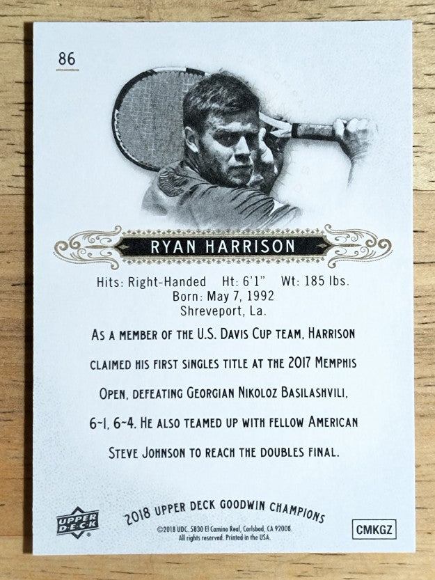 2018 Upper Deck Goodwin Champions #86 Ryan Harrison