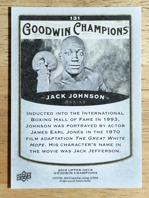 2019 Upper Deck Goodwin Champions #131 Jack Johnson SP