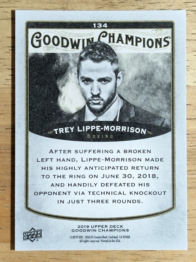 2019 Upper Deck Goodwin Champions #134 Trey Lippe-Morrison SP