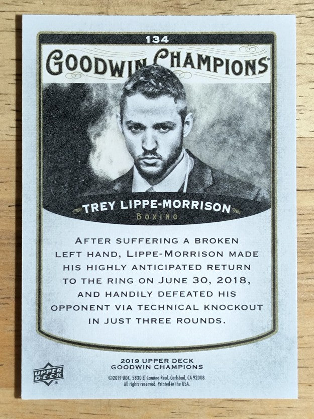 2019 Upper Deck Goodwin Champions #134 Trey Lippe-Morrison SP